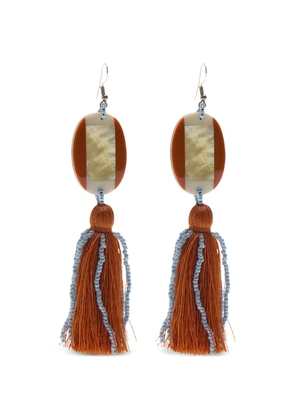 MALIPARMI tassel beaded earrings - Silver