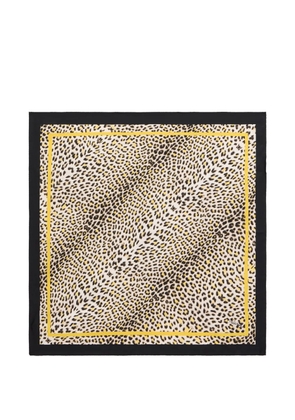 Roberto Cavalli Pop Jaguar silk scarf - Black