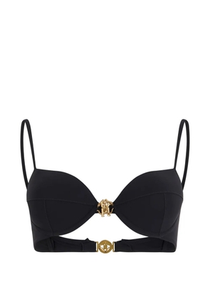 Roberto Cavalli logo-detail bikini top - Black