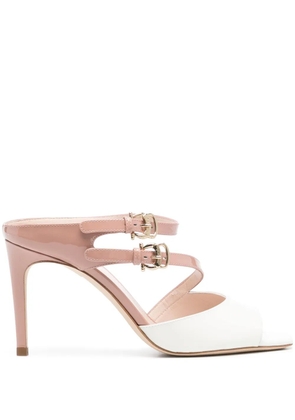 Pollini 85mm patent-leather mules - Pink