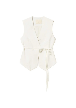 TWINSET belted waistcoat - White
