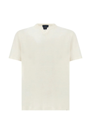 Paul & Shark open-collar linen T-shirt - Neutrals