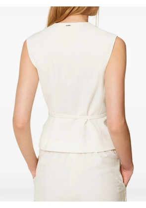 TWINSET belted waistcoat - White
