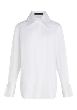 Karl Lagerfeld double-collar poplin shirt - White