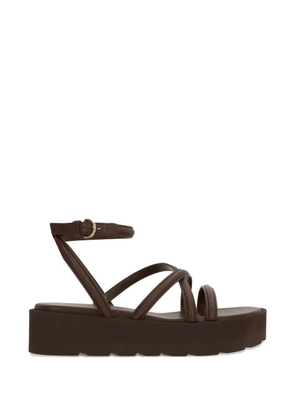 Gianvito Rossi strappy platform sandals - Brown