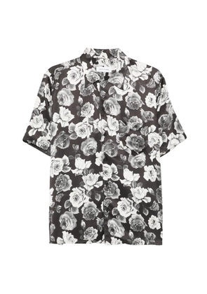 Ernest W. Baker rose-print shirt - Black