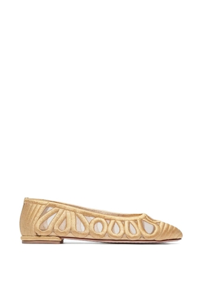 Bernardo Costa embroidered ballet flats - Neutrals