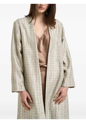 Forte Forte striped-pattern coat - Green