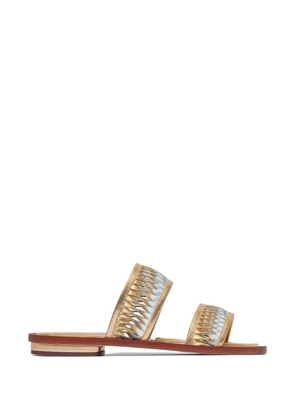 Bernardo Andorra woven sandals - Gold