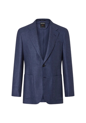Zegna checked blazer - Blue