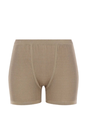 Niccolò Pasqualetti ribbed shorts - Neutrals