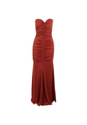 Essentiel Antwerp Jeremi ruched strapless dress - Orange