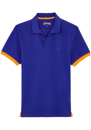 Vilebrequin Turtle-embroidered polo shirt - Blue