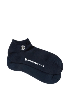 AAPE BY *A BATHING APE® logo socks - Blue