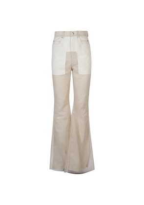 Rick Owens panelled flared trousers - Neutrals