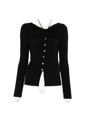 Sportmax button-up necklace-detail cardigan - Black