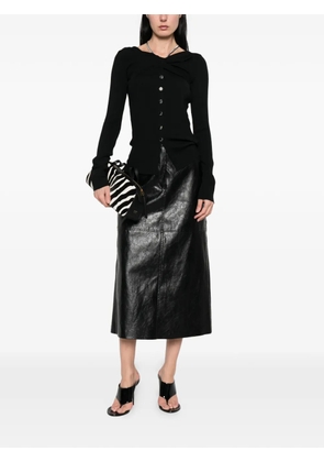 Sportmax button-up necklace-detail cardigan - Black