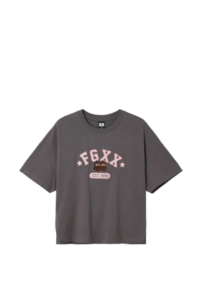 FINGERCROXX logo-detail T-shirt - Grey