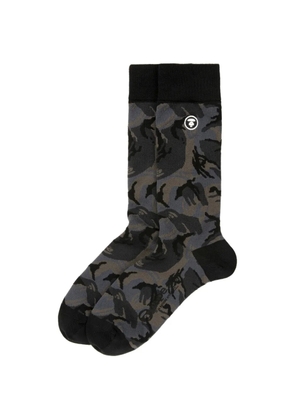 AAPE BY *A BATHING APE® camouflage logo socks - Grey