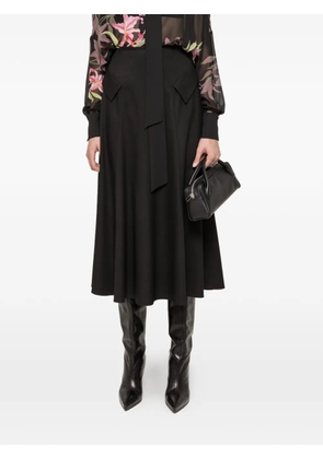 NISSA high-waisted midi skirt - Black