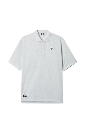 FINGERCROXX logo-appliqué polo shirt - Grey