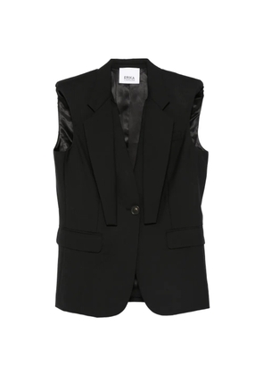 Erika Cavallini padded shoulder gilet - Black