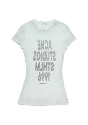 Acne Studios contemporary art text T-shirt - Green