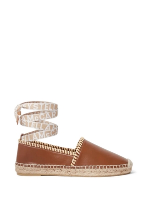 Stella McCartney ankle-tied flat espadrilles - Brown