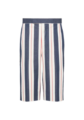 Thom Browne striped seersucker shorts - Blue