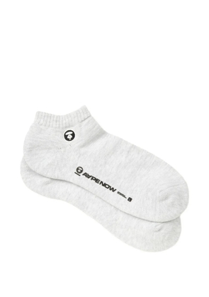 AAPE BY *A BATHING APE® logo-patch socks - Grey
