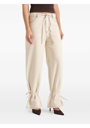 Manière De Voir Faye tie-waist jeans - Neutrals