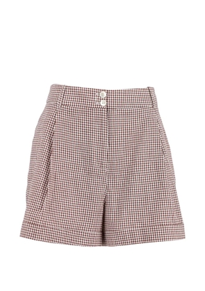 Michael Kors Vintage gingham pleated shorts - Brown