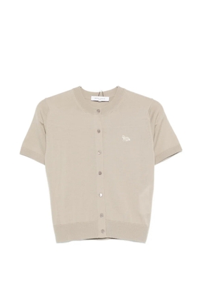 Maison Kitsuné logo-patch cardigan - Neutrals