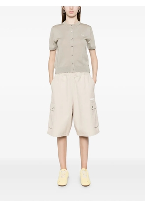 Maison Kitsuné logo-patch cardigan - Neutrals