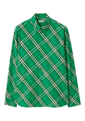 Burberry Check cotton shirt - Green
