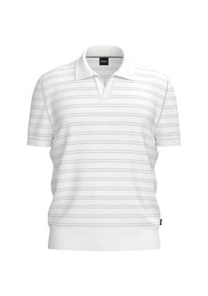 BOSS striped short-sleeve T-shirt - White