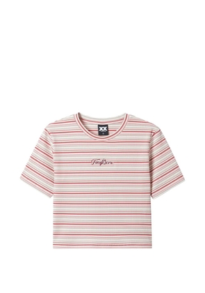 FINGERCROXX striped-pattern T-shirt - Neutrals