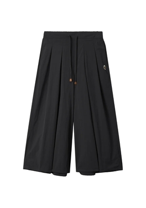 FINGERCROXX logo-embroidered drawstring trousers - Black