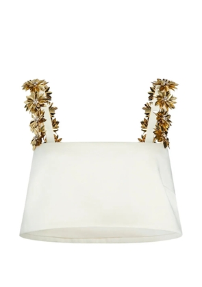 Retrofete Sinead floral embellished top - Neutrals