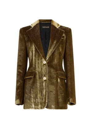 Roberto Cavalli velvet blazer - Gold