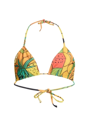 Donde Esteban frutas triangle bikini top - Yellow