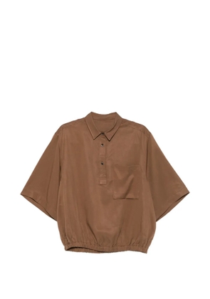 Nine In The Morning Tyche pocket short-sleeve top - Brown