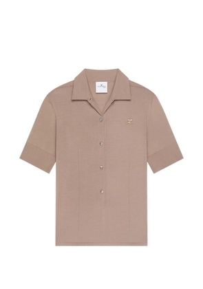 Courrèges merino wool polo top - Neutrals