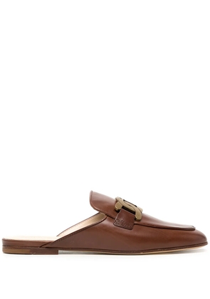 Tod's chain-detail mules - Brown