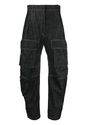 Brunello Cucinelli high-waisted cargo jeans - Black