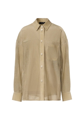 Fabiana Filippi perforated buttoned shirt - Neutrals