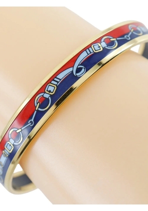 Hermès Pre-Owned 2000-2015 Printed Enamel Bangle 65 costume bracelet - Blue