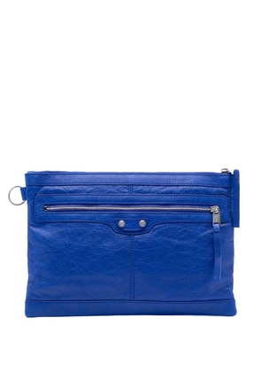 Balenciaga Pre-Owned 2016 Lambskin Motocross Classic Clip M clutch bag - Blue