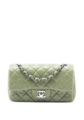 CHANEL Pre-Owned 2014 Mini Rectangular Classic Lambskin Single Flap crossbody bag - Green