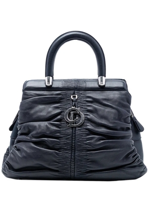 Christian Dior Pre-Owned 2008 Small Lambskin Karenina Frame Bag tote bag - Blue